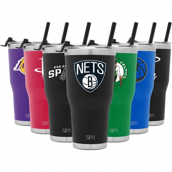 NBA Brooklyn Nets Lisansl elik Bardak (Siyah)