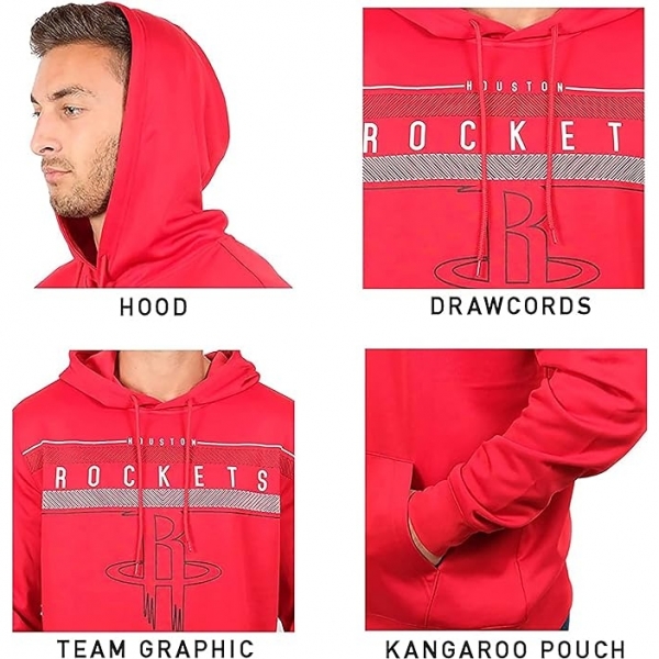 NBA Los Angeles Clippers Lisansl Hoodie (Krmz)