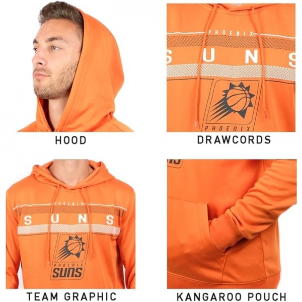 NBA Phoenix Suns Lisansl Hoodie (Turuncu)