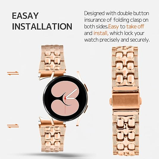 NINKI Galaxy Watch 7/6/5/4 Kay(40mm/44mm)-Rose Gold