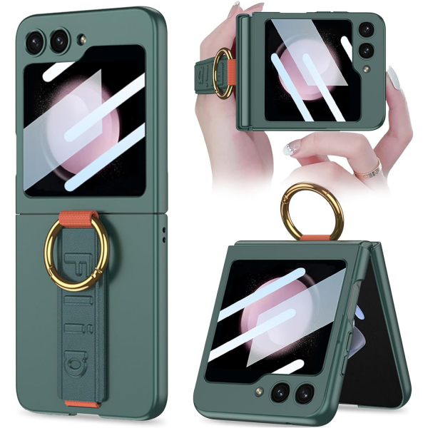 NINKI Halkal Galaxy Z Flip 6 Klf -Green