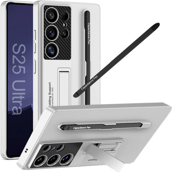 NINKI Samsung Galaxy S25 Ultra Kickstandl Klf-Silver 