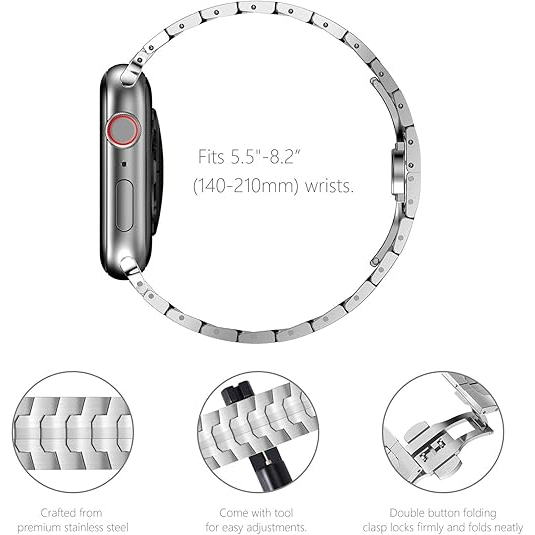 NewWays Apple Watch elik Kay (42/44/45/49mm)-Silver