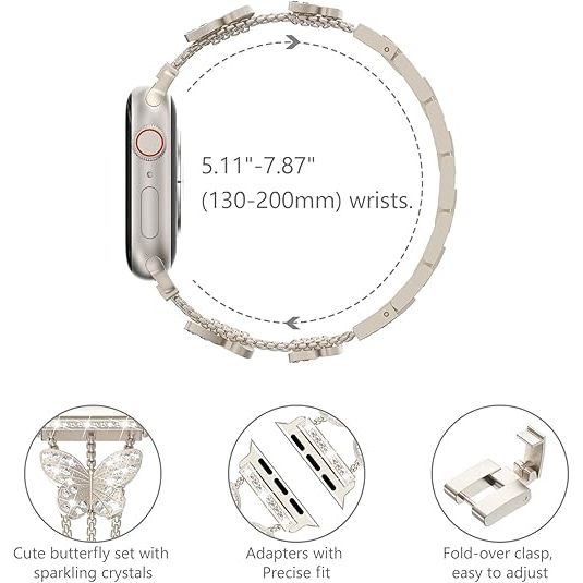 NewWays Apple Watch elik Kay (38/40/41mm)-Starlight