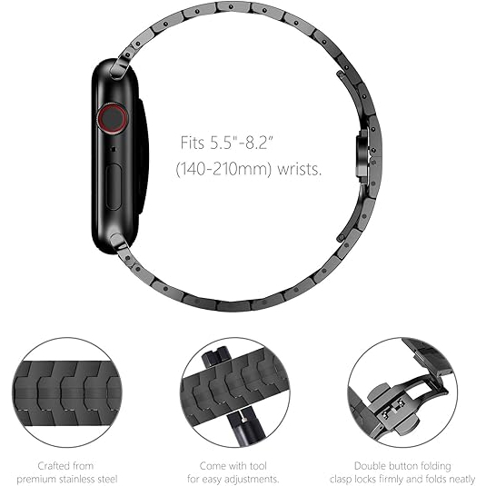 NewWays Apple Watch elik Kay (42/44/45/49mm)-Black Black