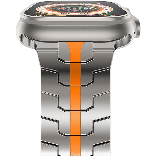 NewWays Apple Watch elik Kay (42/44/45/49mm)-Titanium Orange