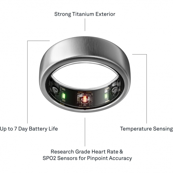 Oura Ri ng Gen3 Horizon Akll Yzk(BrushedTitanium)-8