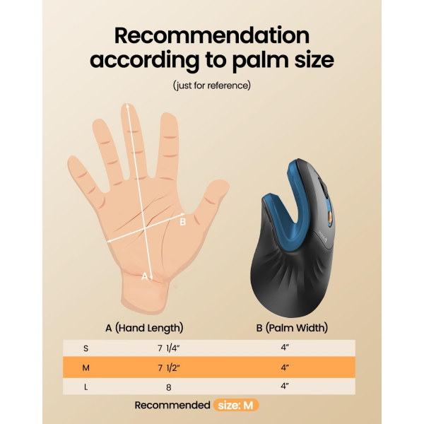 ProtoArc Bluetooth Vertical Ergonomik Mouse-Blue