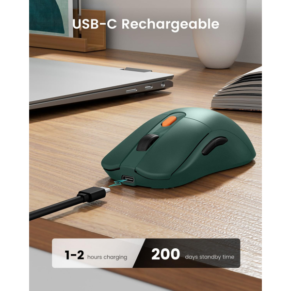 ProtoArc Bluetooth USB-C EM15 Mouse-Green 