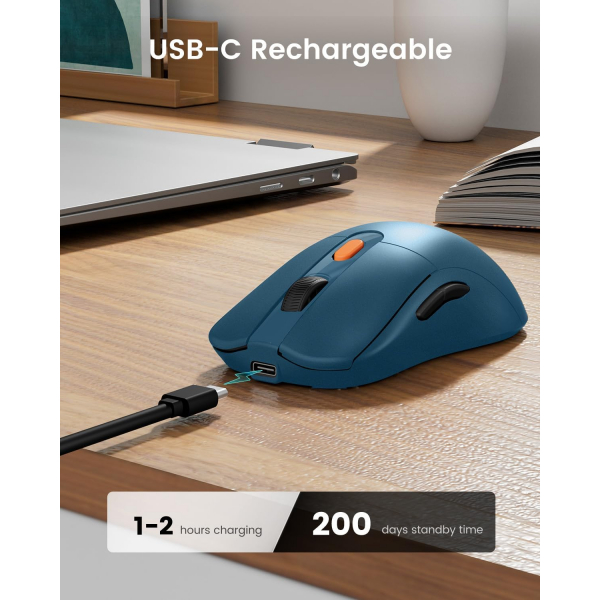 ProtoArc Bluetooth USB-C EM15 Mouse-Blue