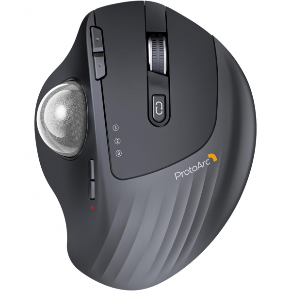 ProtoArc Bluetooth Vertical Trackball EM01 Mouse-Silver Ball 