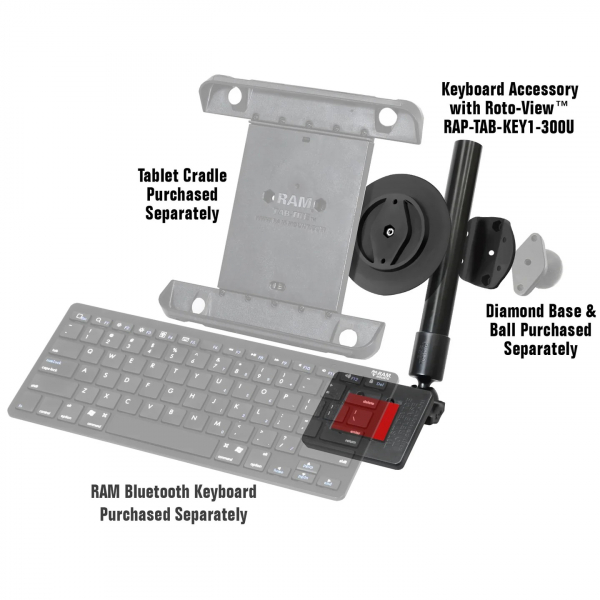 RAM Roto-View Tablet Tutucu RAP-TAB-KB1-300U