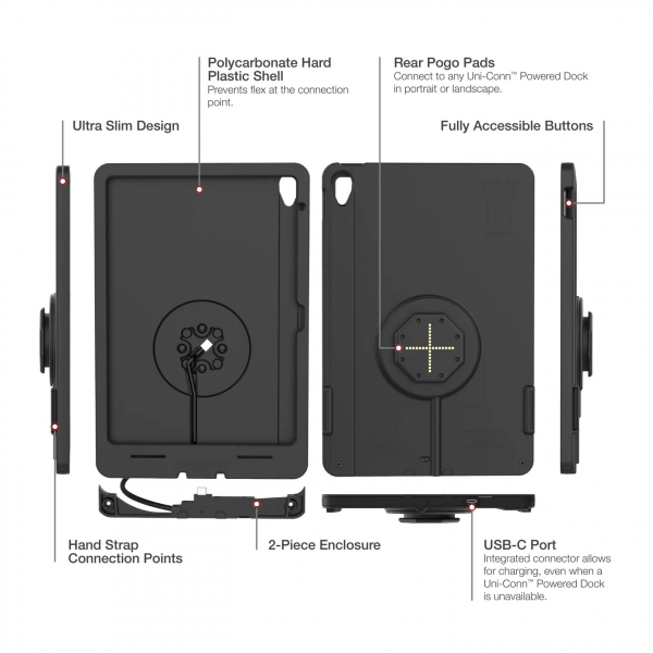 RamMounts iPad 10 nce Tutucu RAM-GDS-SKIN-AP40-TCB