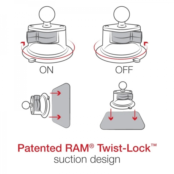 Ram Mounts Vantuz Yuvas ve Ksa Boy Kamera Adaptr RAM-B-224-1-A-366U