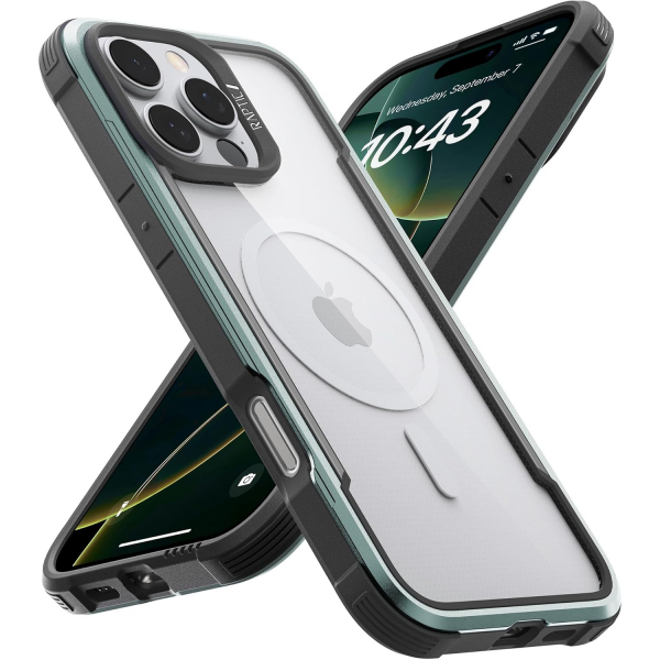 Raptic Apple iPhone 16 Pro Shield Klf-Green