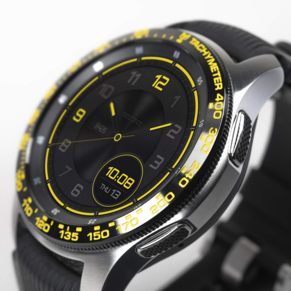 Rin gke Galaxy Watch 46mm Koruyucu Halka-Black Yellow