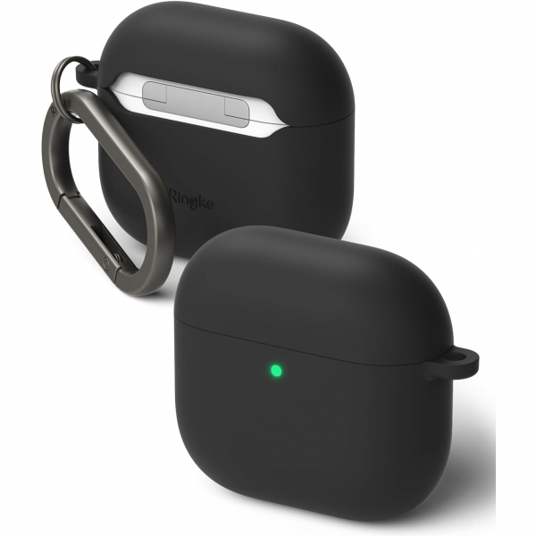 Rin gke Apple AirPods 4 Silikon Klf -Black