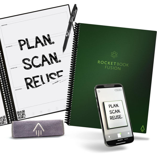 Rocketbook Everlast Fusion Tekrar Kullanlabilir Defter (Letter)-Green