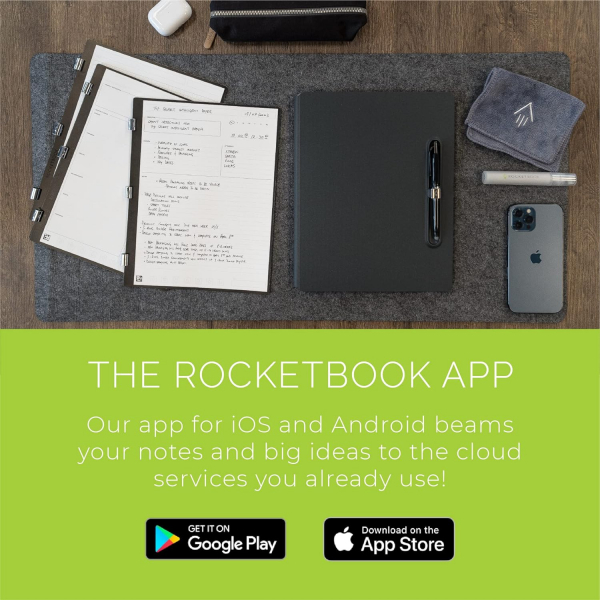 Rocketbook Pro Akll izgili Lined Defter (Letter)