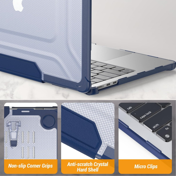 SEYMAC MacBook Air Koruyucu Klf (13.6 in)-NavyBlue