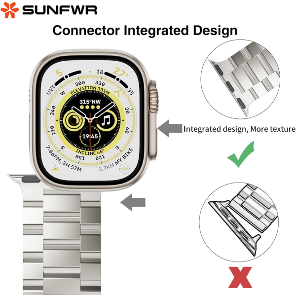 SUNFWR Apple Watch 9 45mm Kay-Titanium