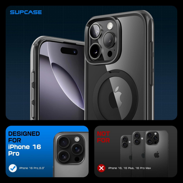 SUPCASE Apple iPhone 16 Pro UB Mag Klf-Dark 