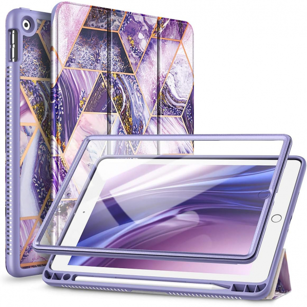 SURITCH Tam Korumal iPad Klf(10.2 in)-Purple Marble