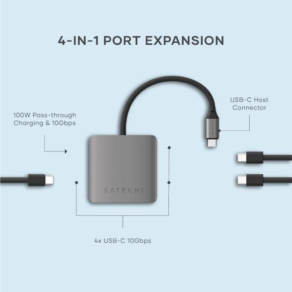 Satechi 4 Portlu USB C Hub (10Gbps)