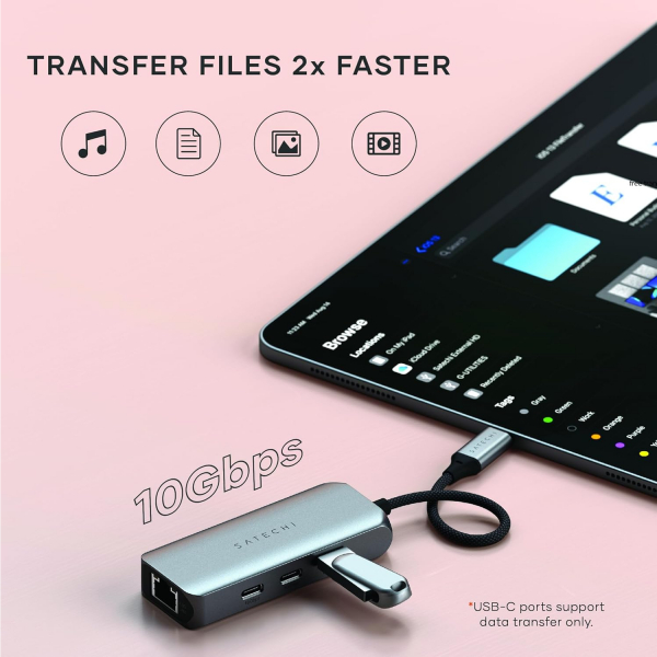 Satechi USB C 4 1 Arada Ethernet Adaptr