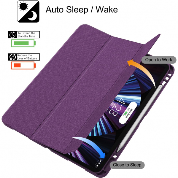 Soke iPad Pro 5/6.Nesil Klf (12.9 in)-Purple