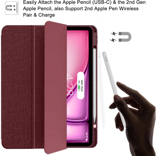 Soke iPad Pro 5/6.Nesil Klf (12.9 in)-Wine