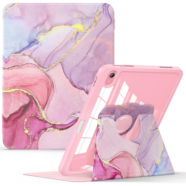 Soke Rotating 360 iPad 10.Nesil Klf (10.9 in)-Dreamy Marble 