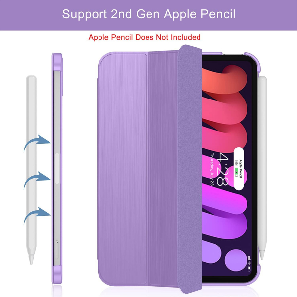 Soke Apple iPad Mini 7 Standl Klf-Lilac