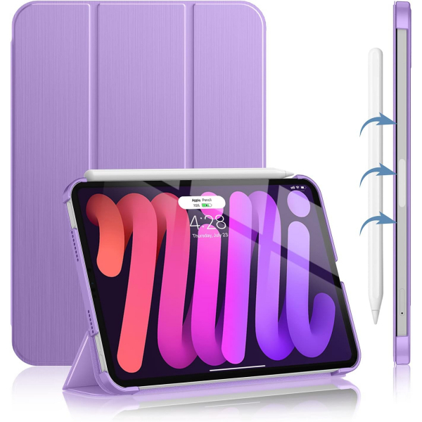 Soke Apple iPad Mini 7 Standl Klf-Lilac