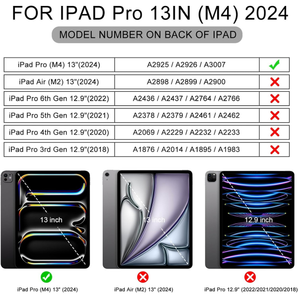 Soke Standl iPad Pro M4 Klf (13 in)-Navy
