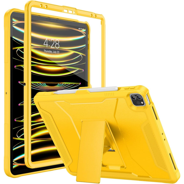 Soke Tam Korumal iPad Pro 6/5/4.Nesil Klf (12.9 in)-Yellow