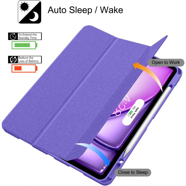 Soke iPad Pro 5/6.Nesil Klf (12.9 in)-Blue Purple