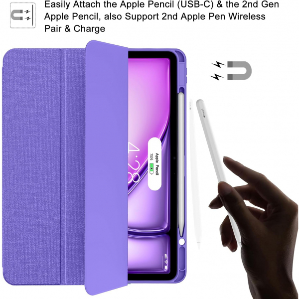 Soke iPad Pro 5/6.Nesil Klf (12.9 in)-Blue Purple