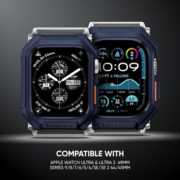 Suitisbest Stretchy Apple Watch Ultra 2.Nesil Kay-Navy Blue 