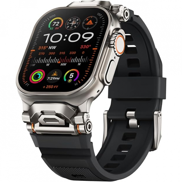 Suitisbest Apple Watch Ultra 2.Nesil Kay-Black 