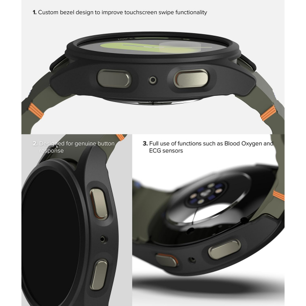 Rin gke Bumper Galaxy Watch 7 44mm Bumper Klf-Matte Black