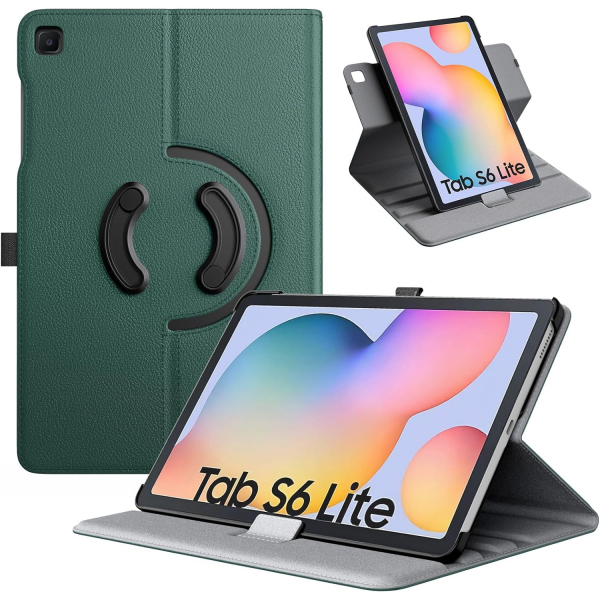 TMOVO Rotating Galaxy Tab S6 Lite Klf (10.4 in)-Midnight Green