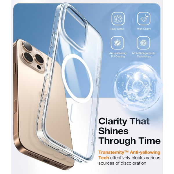 TORRAS Apple iPhone 16 Pro Manyetik Klf-Clear