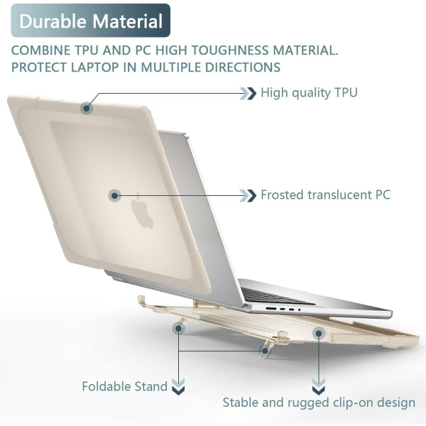 TWOLSKOO MacBook Pro Koruyucu Klf (16 in)-Khaki 