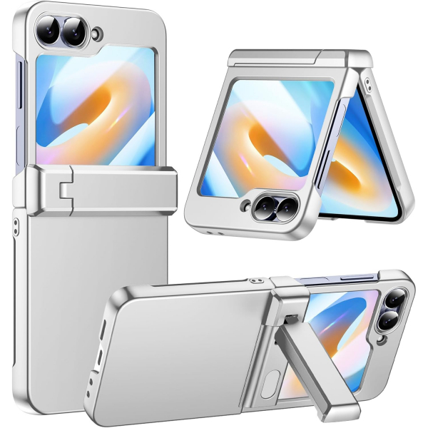 Temdan Kickstandl Galaxy Z Flip 6 Klf-Silver