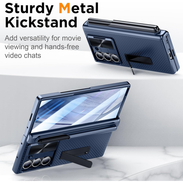 Temdan Kickstandl Galaxy Z Fold 6 Klf -Blue