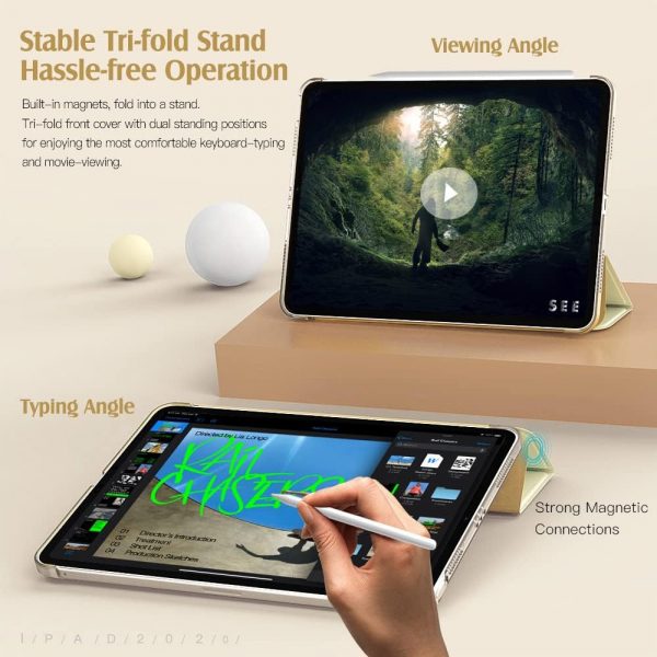 TiMOVO Standl iPad Air M2 Klf (11 in)-Starlight