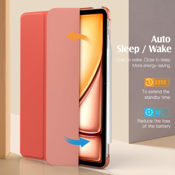 TiMOVO Standl iPad Air M2 Klf (11 in)-Coral Orange