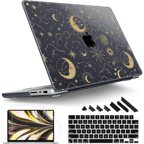 Tuiklol MacBook Pro Sert Kabuk Klf (14 in)-Moon and Stars