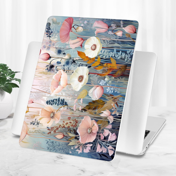 Tuiklol MacBook Pro Sert Kabuk Klf (14 in)-Watercolor Flowers